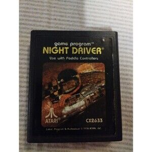 Night Driver for Atari 2600. Tested & Works. Vintage 1978. No Top Label.
